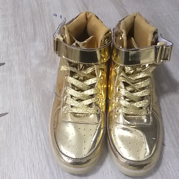 gold high tops